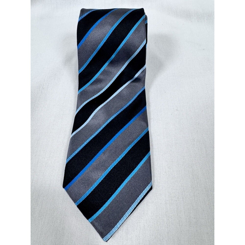 Y2K Geoffrey Beene Mens Silk Tie Striped Necktie Formal Business